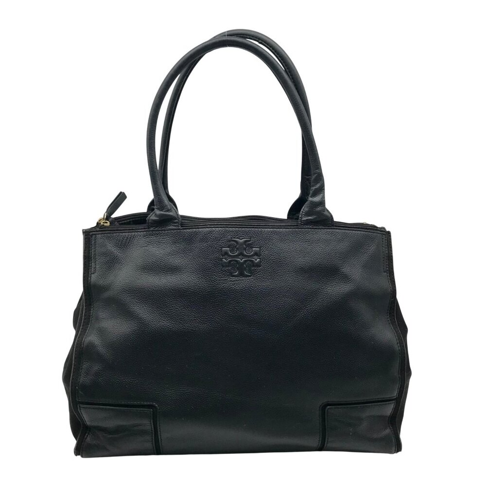Tory Burch Black Leather Tote Bag
